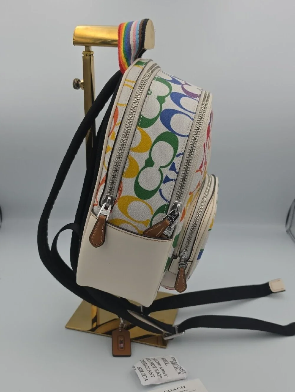 Coach Pride White Rainbow Signature Mono Mini Backpack (NWOT)✨️🌈✨️
